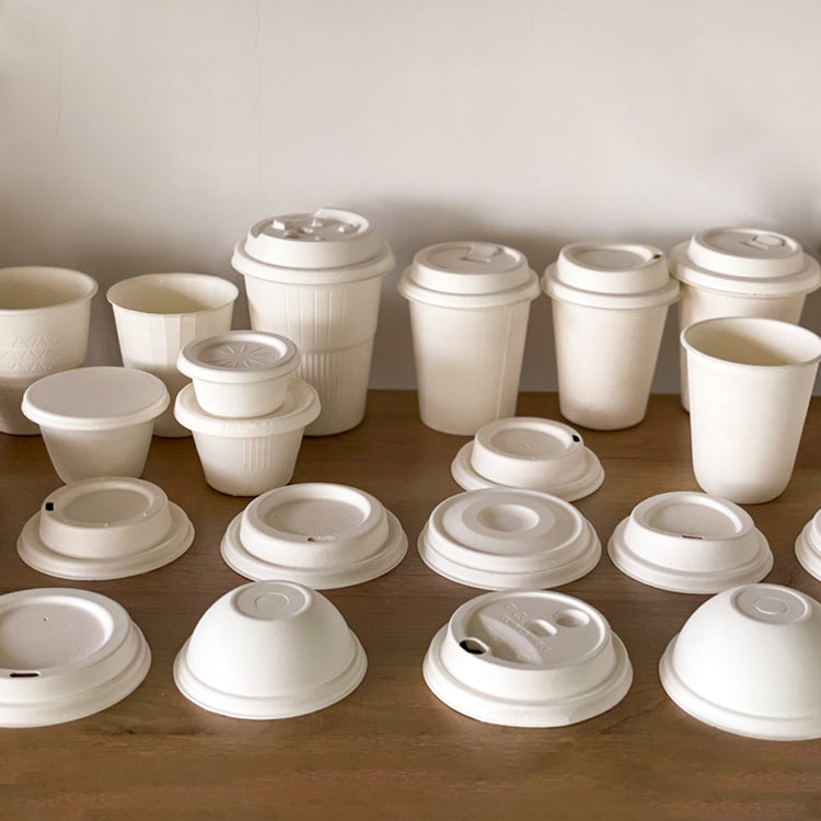 bagasse paper cup and lid