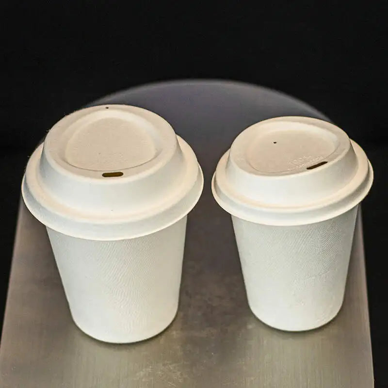 Custom Printed Compostable Bagasse Cups Take Away Disposable Sugarcane Coffee Cup Eco Biodegradable Juice Cup