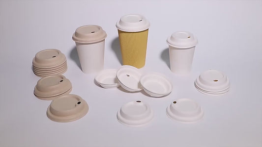 8oz Eco-Friendly Bagasse Disposable Coffee Cups